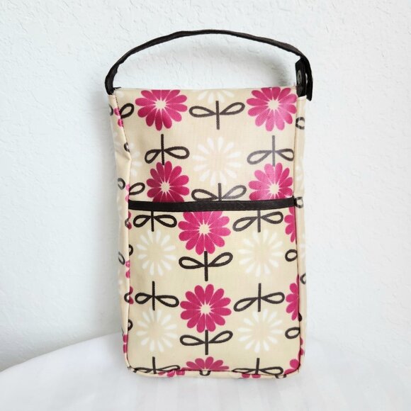 JJ Cole Collection Baby Changing Kit Pink Flowers Floral Pod Portable Bag Pad - Picture 4 of 16